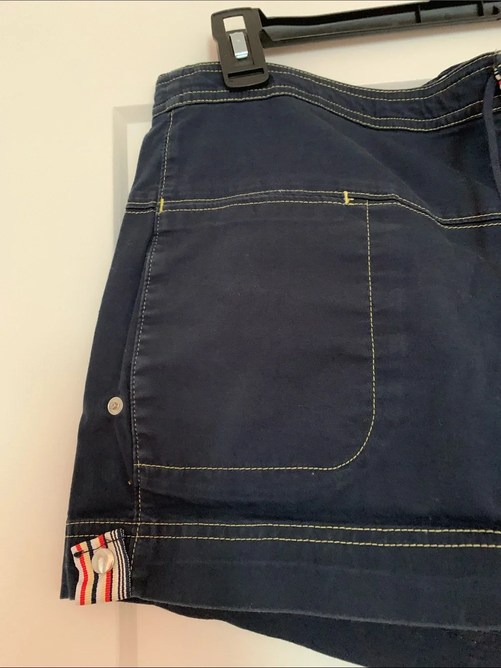 Nike Women's Navy Athletic Shorts with Contrast Stitching